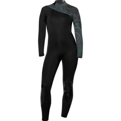 Traje de neopreno Bare Elate 7 mm para mujer manga larga gris