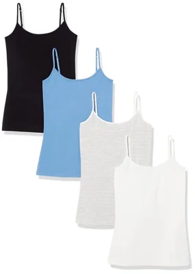 Paquete de 4 Camisetas Ajustadas Amazon Essentials Talle Grande
