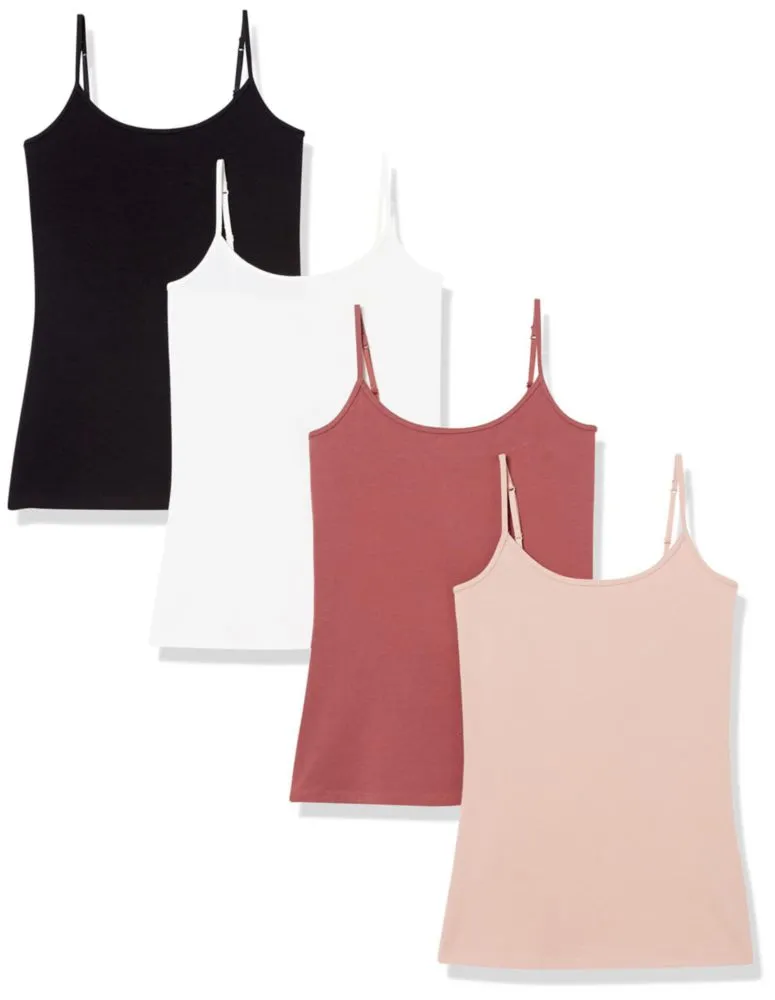 Pack de 4 Camisetas Ajustadas Amazon Essentials Talle M