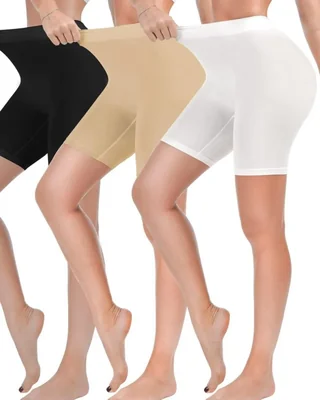 Reamphy Pack de 3 Shorts Sin Costuras para Mujer M