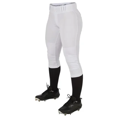 Pantalones de Softbol CHAMPRO Tournament de Corte Bajo en Poliéster Blanco Talle S