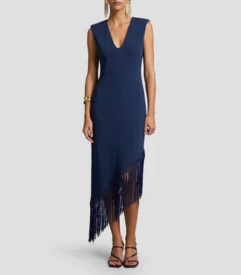 Vestido midi liso Arriva Mujer