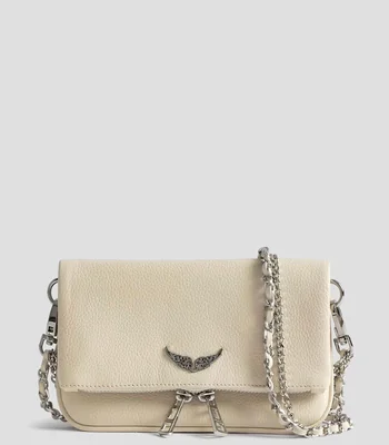 Bolsa shoulder en piel granulada Mujer