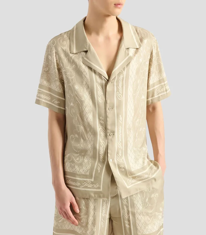 Camisa estampada manga corta Hombre