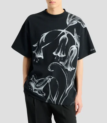 Playera cuello redondo manga corta estampada Hombre