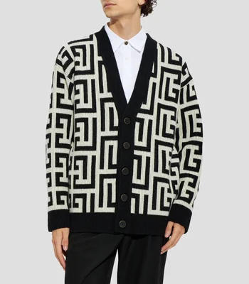 Cárdigan estampado con monogram Hombre