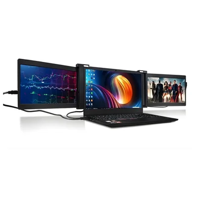 Doble Monitor Portatil Compatible Para Laptop 12 Pulgadas, Modelo S12, Resolucion full Hd 1080p, Ips, Usb C Windows, Mac