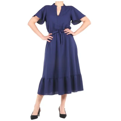 Vestido Largo Casual con Cinturón Zucca para Mujer