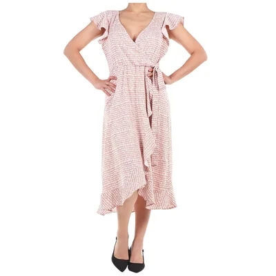 Vestido Largo Cruzado Estampado Zucca para Mujer