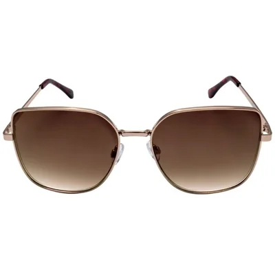 Lentes de Sol Mariposa Metal Dorado Mica Café Degradadas Mossimo