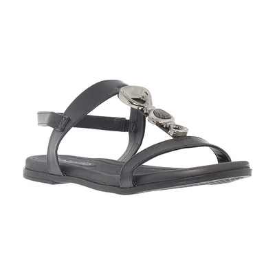 Sandalia Baja con Herraje Negro Beira Rio para Mujer