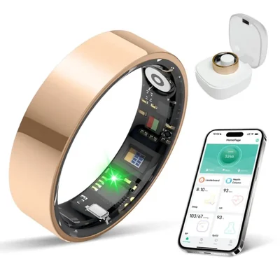 Anillo inteligente BIEMHA IP68 resistente al agua rastreador de actividad física color oro rosa