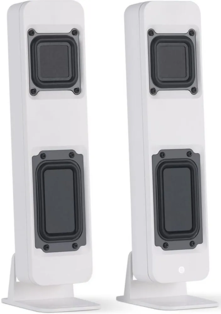 Parlantes DROP BMR1 V2 Bluetooth con cable compactos blancos