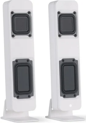 Parlantes DROP BMR1 V2 Bluetooth con cable compactos blancos