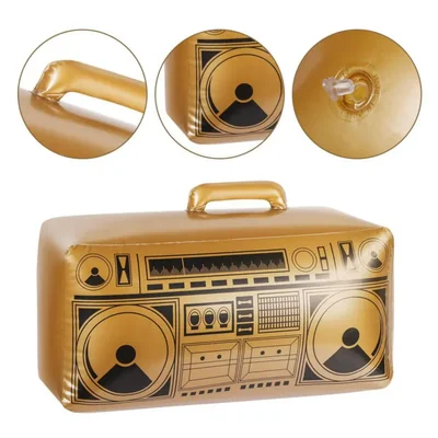 Boombox inflable para teléfono móvil y radio, fiesta de los 80 y 90