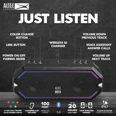 Bocina Bluetooth Altec Lansing HydraBlast impermeable IP67