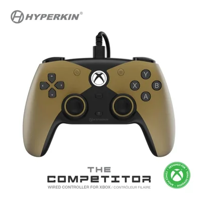 Controlador con Cable Hyperkin The Competitor Oro