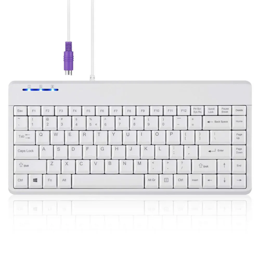 Teclado Perixx PERIBOARD-409PW blanco con distribución US