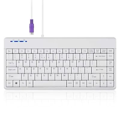 Teclado Perixx PERIBOARD-409PW blanco con distribución US