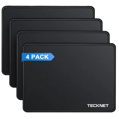 Alfombrilla de ratón TECKNET 27x21 cm - Pack de 4 anti-desgaste