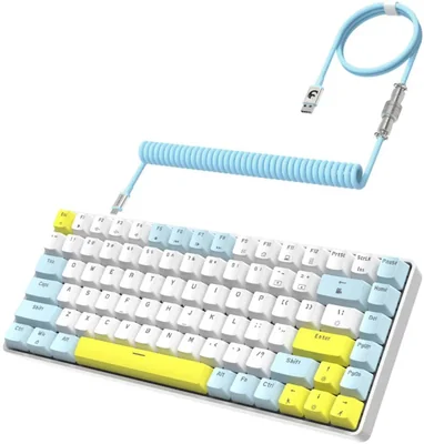 Teclado mecánico Yindiao K84 75% intercambiable en caliente con interruptores Lemon Red