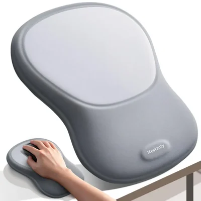 Alfombrilla de ratón Meatanty con soporte ergonómico para la muñeca - Gris