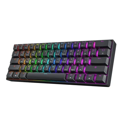 Teclado mecánico HK GAMING GK61 60% RGB distribución US