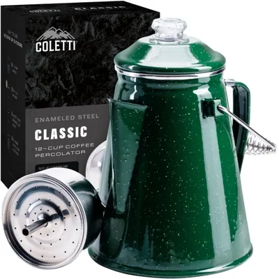 Cafetera COLETTI 19 L Percolador con Esmalte Verde