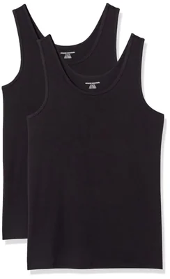 Pack de 2 musculosas ajustadas de canalé Amazon Essentials talla XL