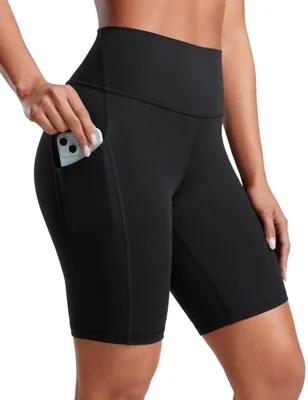 Shorts CRZ YOGA Butterluxe de 20 cm de tiro alto con bolsillos