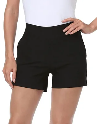 Shorts HDE de 10 cm de entrepierna talle alto negro - S