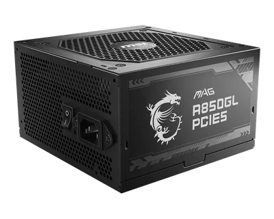 Fuente De Poder Msi Mag A850gl Pcie 5.0 850w 80 Plus Gold Full Modular Atx Negro