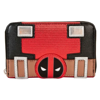 Cartera Loungefly Deadpool Metálica Cosplay con Cremallera