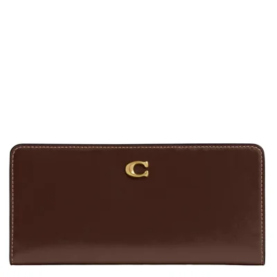 Billetera Coach Essential Slim de Cuero Maple Talla Única