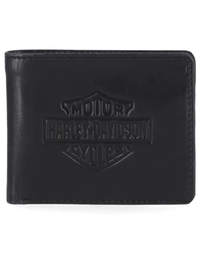 Billetera Harley-Davidson de Cuero Genuino con Bloqueo RFID