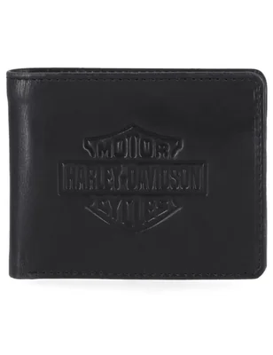 Billetera Harley-Davidson de Cuero Genuino con Bloqueo RFID