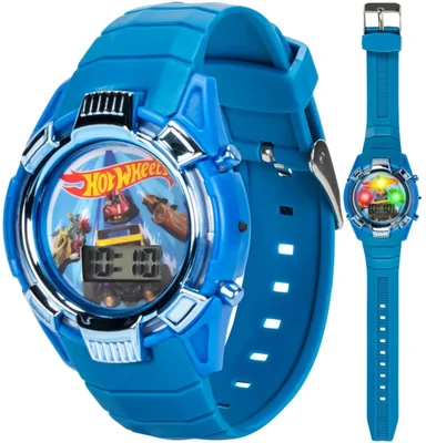 Reloj infantil Accutime Hot Wheels con pantalla LCD iluminada