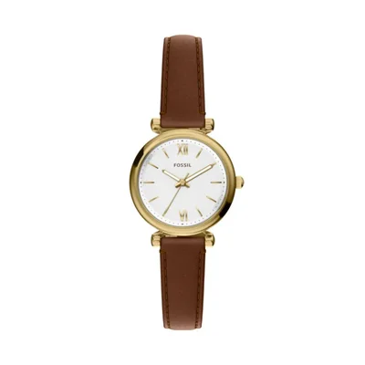 Reloj Fossil Carlie ES5464 para mujer cuero marrón 28 mm