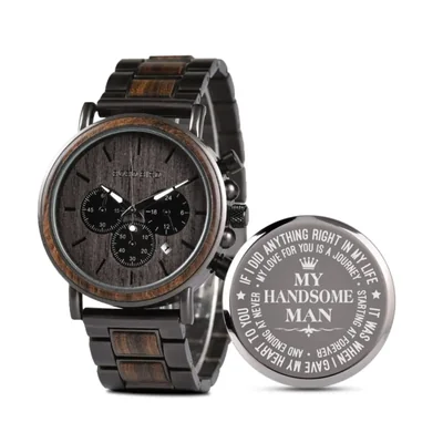 Reloj 2win W*Q26-1 44 mm Madera y Acero