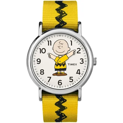 Reloj Timex Weekender TW2R41100 con forma de cacahuetes Charlie Brown 38 mm