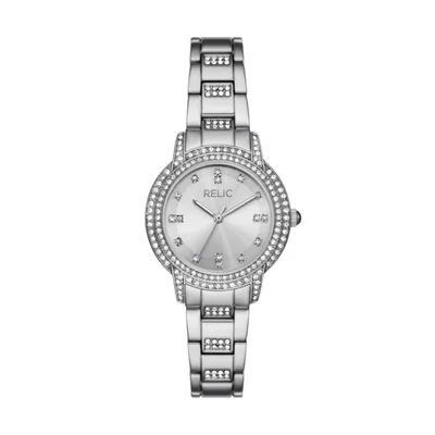 Reloj RELIC para mujer de 32 mm con pulsera de aleación plateada