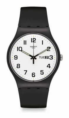 Reloj Swatch New Gent 41 mm negro de polímero con cuarzo