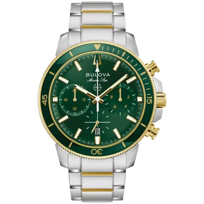 Reloj Bulova Marine Star de acero inoxidable bicolor cronógrafo de cuarzo con 6 agujas