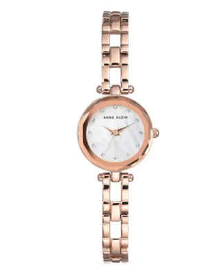 Reloj Anne Klein con cristales tono oro rosa 23 cm