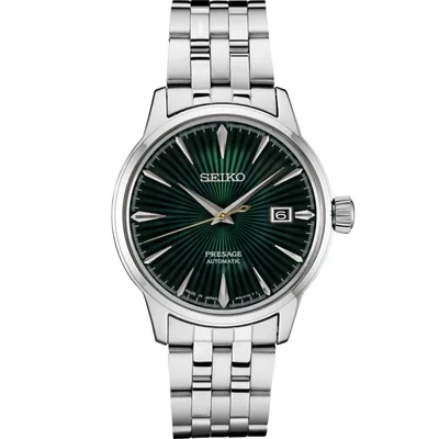 Reloj Seiko SRPE15 automático con esfera verde y resistencia al agua de 50 m