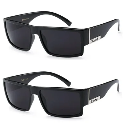 Gafas de sol Locs pack de 2 negras 55 pulg. x 175 pulg.