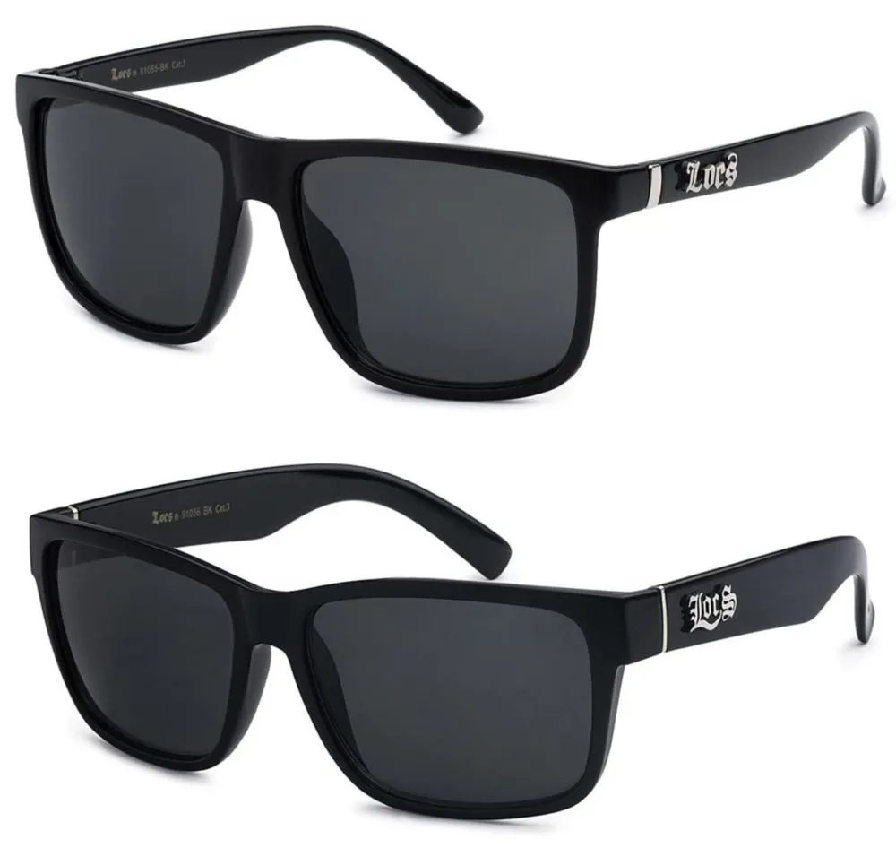 Gafas de Sol Locs Pack de 2 - Negro 91055+91070