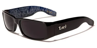 Gafas de sol Locs negro/azul con estampado de bandana talla única