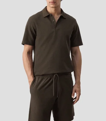 Playera tipo polo manga corta lisa Hombre
