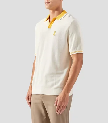 Playera tipo polo manga corta lisa Hombre